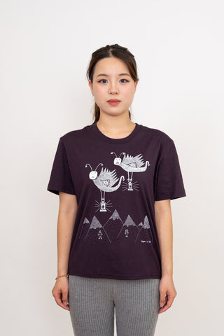 The Lantern Moths' Commemoration Women's Monarch Tee, Plum