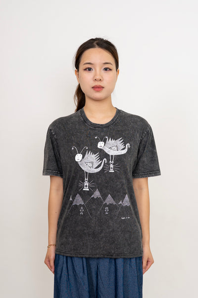 The Lantern Moths' Commemoration Women's Stonewash Monarch Tee