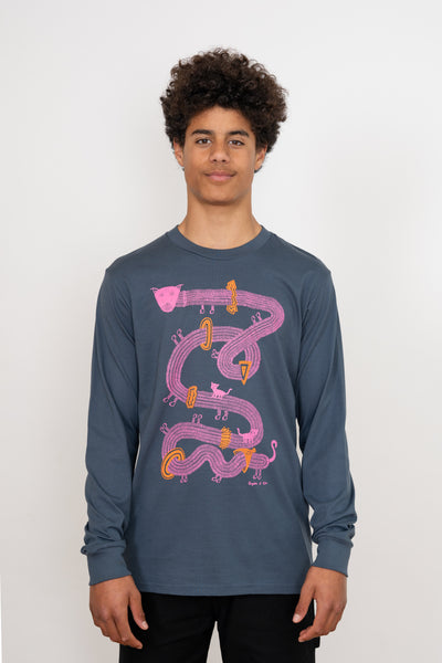 The Time Travelling Dog Cuffed Longsleeve Tee