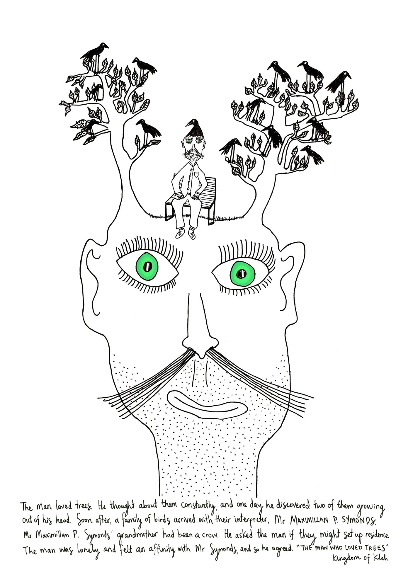The Man Who Loved Trees A3 Print